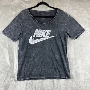Nike Women’s Black Mineral Wash Logo Tee